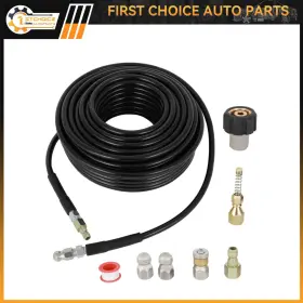 1stchoice-autoparts 1st175072choice 1/4 Inch M-npt Drain Cleaning Hose Sewer Jetter Nozzles Kit 100ft For Pressure Washer