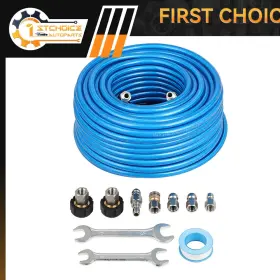 1st180218choice 1stchoice-autoparts 5800 Psi Pressure Washer Sewer Jet Kit 100ft 1/4 Inch Upgraded Pu Hose Blue New