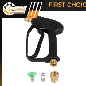 1st180221choice 1stchoice-autoparts Short Pressure Washer Gun With M22-14mm Inlet Stubby High Handle New