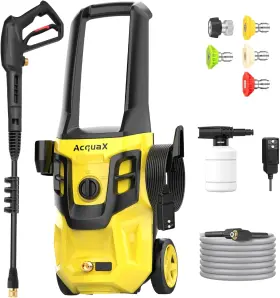 Acquax 313111373377 Maquina De Lavado A Presion Con Pistola Despuma Para Auto Lavar Agua Electrica
