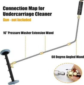 Aihand 973692193517 2-in-1 Undercarriage Pressure Washer Attachment 16 Inch Car Cleaner #3