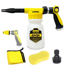 Fgc001 Ajiusir Foam Gun Car Wash Sprayer Washing Sponge Absorbent Towel Hose Nozzle