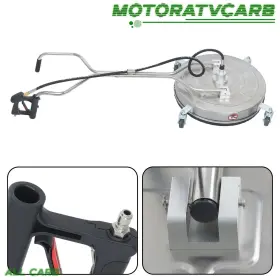 Mot4005528 All-carb 24 Inch Pressure Washer Surface Cleaner With Handles And Wheels Quick Connect