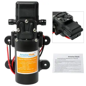 Amarine Made 614019661208 Fresh Water Pump Self Priming Sprayer Pressure 12v Dc 1.2 Gpm