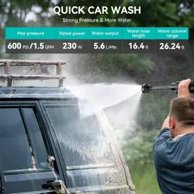 Andeman 659675320991 Cordless Pressure Washer 800 Psi 1.5 Gpm Portable Handheld High-pressure Was #2