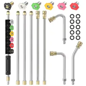 Angel Sar 445010951974 8 Ft. 4000 Psi 1/4 Inch Quick Connect Gutter Cleaning Tools Pressure Washer Extensi