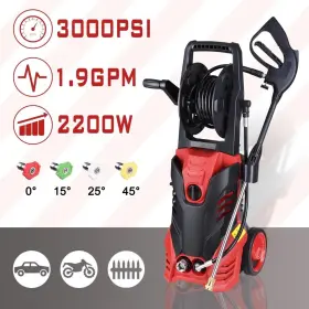 A-33-0001-002-epw Apluschoice Electric Pressure Washer 3000psi Jet Wash Car Patio Fence Graffiti Soap Cleaner