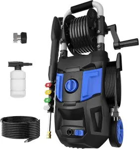 1250 Appvava 717373082266 Electric Pressure Washer Psi - 1 Gpm Power With 4 Nozzles Foam Cannon