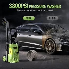Apukek X0024rwwfj 3800 Psi Corded Electric Cold Water Pressure Washer With Foam Cannon