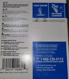 Pw4620260 Ar Blue Clean Pressure Washer Foamer Cannon #3