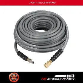 Asf180ed191r09 As-speedfather 3/8 Inch 4200 Psi Hot Water Rubber Pressure Washer Hose 100ft Gray Brand New