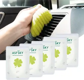 Asfsky 750081546835 Car Cleaning Gel For Detailing Putty Yellow