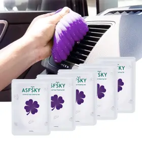 Asfsky 750081546859 Car Cleaning Gel - 5 Pack Purple Dust 5pack 450g