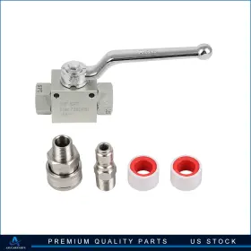 Aup180222up Aup Stainless Steel High Pressure Washer Ball Valve Kit For Power Hose 3/8 Inch