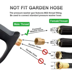 Aurora Car 761344588516 Pressure Washer With Extension Wand For Hot And Cold Water 40 Inch 4000 Psi #3