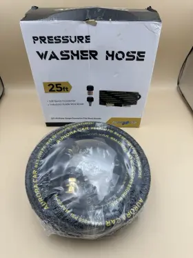 8-25ft-jy Aurora Car Js-gsg-3#8-25ft-jy 25ft Pressure Washer Hose 4200psi 3/8 Inch Kink Resistant Power With Quick Connect
