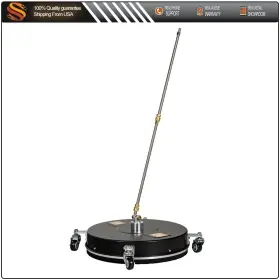 Aut Aut18052399tua 18.5 Inch Black Pressure Washer Surface Cleaner With 4 Wheels Stainless Steel 4000 Psi