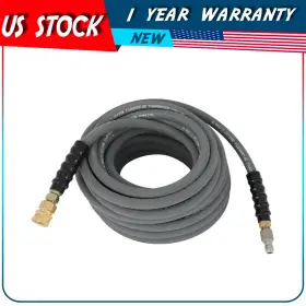Adp17112da641s Autodayplus 100ftft 3/8 Inch Gray Non-marking 4000psi Pressure Washer Hose 100 - Free Shipping