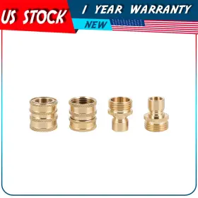 Adp180193dp Autodayplus New 3/4 Inch Garden Hose Quick Connect Water Solid Brass Female Male Connector Set