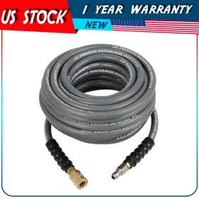 Adp180194dp Autodayplus Brand New 50ft X 3/8 Inch 4800psi High Pressure Washer Hose Gray