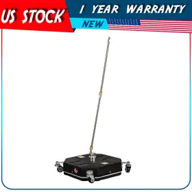 Adp180526dp Autodayplus 16 Inch Pressure Washer Surface Cleaner With 4 Wheels 2 Extension Wands Black