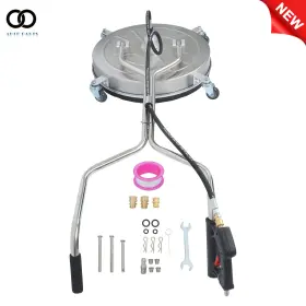 Apo302304 Autoooparts 24 Inch Pressure Washer Surface Cleaner With Handles And Wheels Quick Connect 6000 Psi
