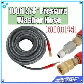 Wa175wy074ys02 Autoparts-depot Pressure Washer Hose 6000 Psi 3/8 Inch X 100ft 2 Wire Braid Non-marking