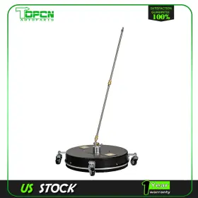 Autopartsclub2018 Ap180523a1c18 18.5 Inch Black Pressure Washer Surface Cleaner With 4 Wheels Stainless Steel 4000 Psi