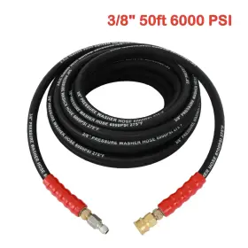 Add17507326r Autoutdoor 6000 Psi Pressure Washer Hose 3/8 Inch X 50ft / 100ft Non-marking R2 Rating 2 Wire