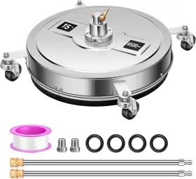 Aychlg 755205581938 15 Inch Stainless Steel Surface Cleaner For Pressure Washer Attachment With 4