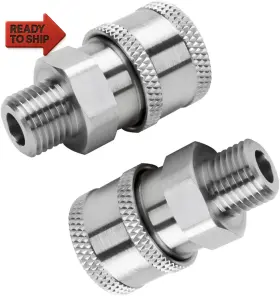 Beduan 705353602696 Pressure Washer Fitting 304 Stainless Steel 3/8 Inch Npt Male Quick Connecto