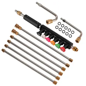 3xwz3y Bfo Extension Wand Kit 4000psi 6 Tips For Pressure Washer Stainless Steel Rod