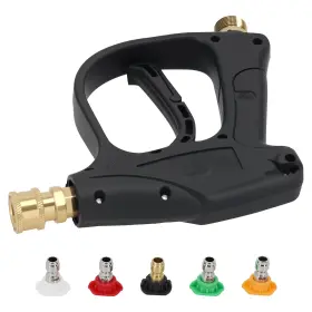 Bfo 5w2bhv Heavy Duty Pressure Washer Gun M22 14mm With 5 Spray Nozzles Aluminum