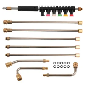 8ypdst Bfo 4000psi High Pressure Washer Extension Set 6 Wands 97in Nozzles 3 Curved Rods