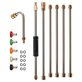 9jnu7o Bfo 15 Inch 4000 Psi Pressure Washer Extension Wand Quick Connect Brass 6pcs