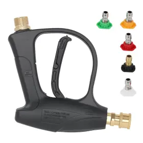 Don6re Bfo 1/4 Inch High Pressure Washer Gun 4000 Psi Car Wash Foam Spray Short Wand 5 Nozzle