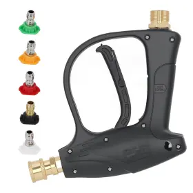 Eltj9m Bfo Pressure Washer Spray Gun M22 14mm With 5 Quick Connect Nozzles Safety Lock