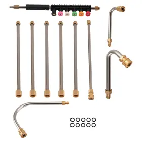 H9vxgb Bfo 120in Pressure Washer Extension Rod Brass 4000psi 30 90 U Shape 6 Spray Nozzle