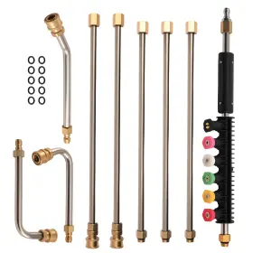 Hr2mey Bfo 4000psi Pressure Washer Wand Set 97in Extension 6 Nozzles 3 Curved Rods Kit