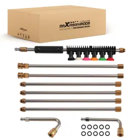 Li5bfc Bfo Pressure Washer Extension Wand 6 Tips Curved For Cleaning