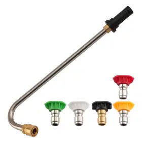P8f9tn Bfo Adjustable Length Pressure Washer Gutter Cleaning Wand 5 Nozzle Kit For K2-k7