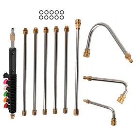 Ucx82y Bfo 120 Inch Pressure Washer Extension Wand Brass 4000psi With U Shape 6 Spray Nozzle