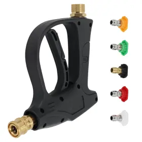 X7b08y Bfo Heavy Duty High Pressure Washer Spray Gun M22 14mm With 5 Nozzle Aluminum
