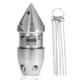 Bghdas 796647553398 1/2 Npt Sewer Jetter Rotating Nozzle - Stainless Steel Drain Pipe Cleaning N