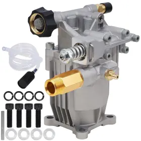 3400 Biswing 445024690661 Pressure Washer Pump 3/4 Inch Shaft Horizontal Axial Plunger Psi Max