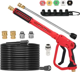 Bizslink 791101280100 Brass Power Washer Gun And Hose Kit Pressure With 26ft &
