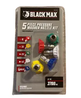 Bm31nk05 Black Max 810022395288 5 Piece Pressure Washer Nozzle Kit 3700psi S10 New Sealed