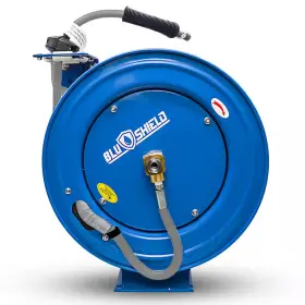 Blu Shield 313050049098 1/4 Inch X 50 Ft. 3000 Psi Heavy-duty Single Arm Pressure Washer Hose Reel And Ho