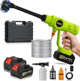 Blusoke 445032381322 Cordless Pressure Washer Handheld Power With 48 V 3.0 Ah Dual Batteries &