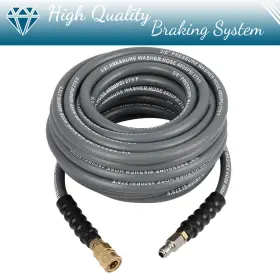 Bmp180194ti Brakemotorparts Brand New 50ft X 3/8 Inch Non-marking 4800psi High Pressure Washer Hose Gray